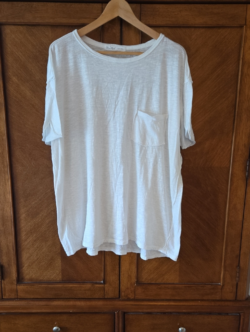 Lightweight White Pocket Tee - Unbranded